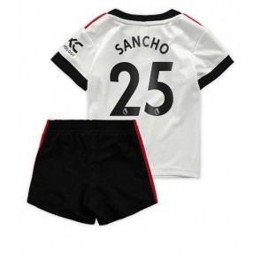 Manchester United Jadon Sancho #25 kläder Barn 2022-23 Bortatröja Kortärmad (+ korta byxor)